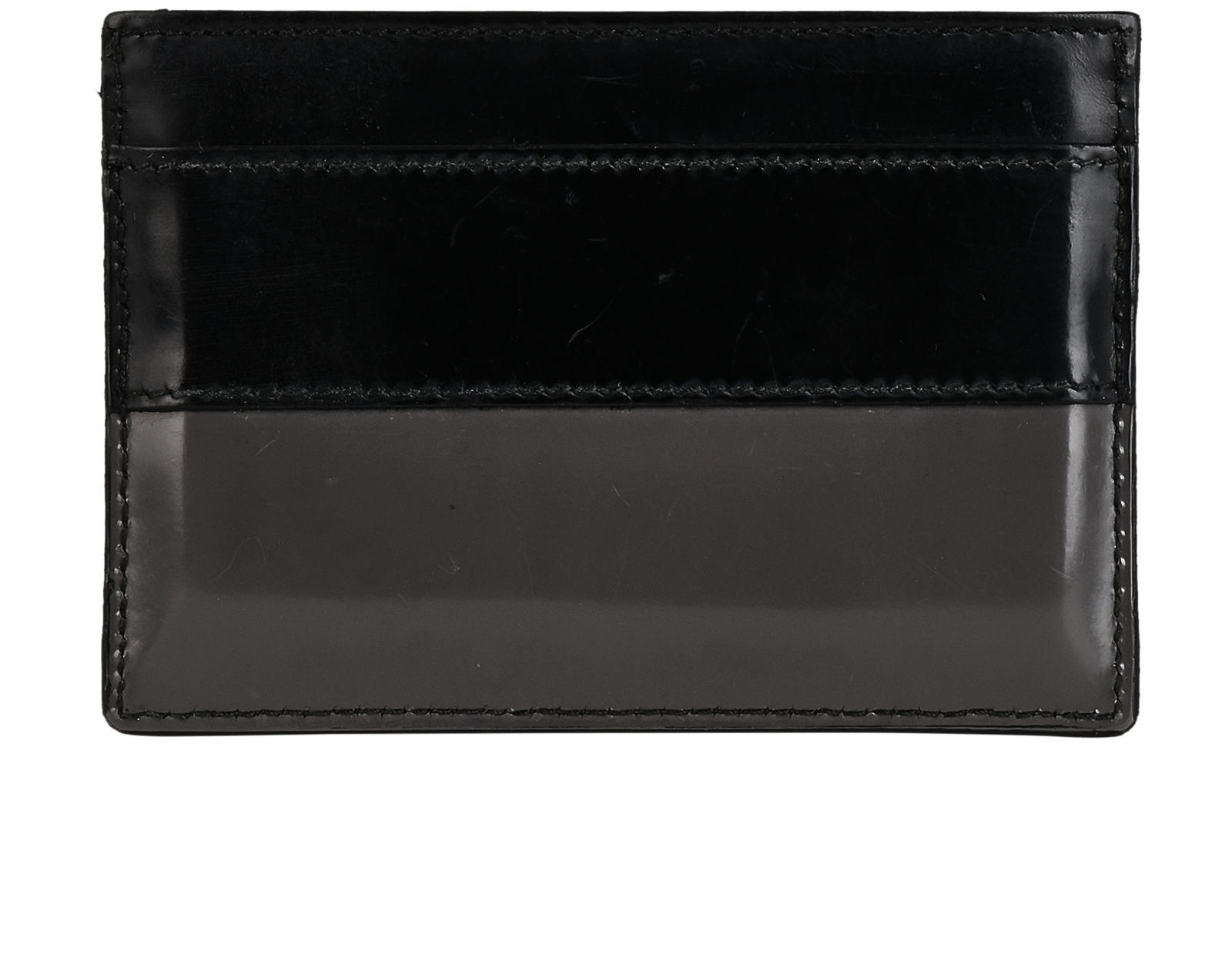 Prada Logo Cardholder, &pound;70, Accessories, Black/Taupe, Leather, Back view